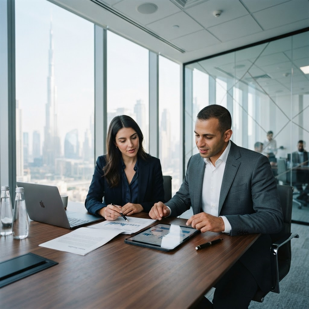 Vistara Nexus consulting team reviewing business strategy
